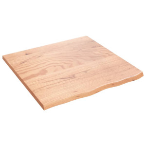 Estante de pared madera de roble tratada marrón claro 60x60x2cm D