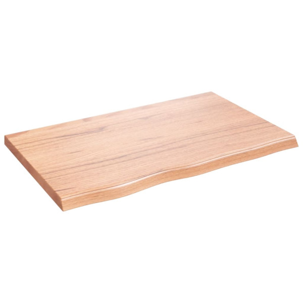 Estante de pared madera de roble tratada marrón claro 80x50x4cm D