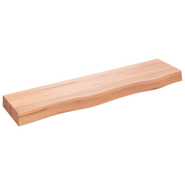 Estante de pared madera de roble tratada marrón claro 80x20x6cm D