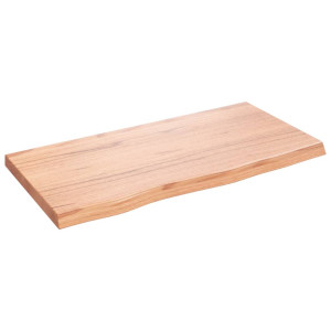 Estante de pared madera de roble tratada marrón claro 80x40x4cm D