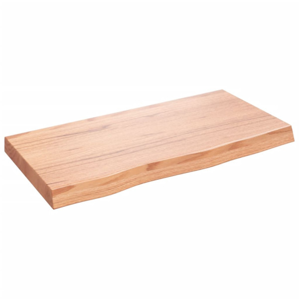 Estante de pared madera de roble tratada marrón claro 80x40x6cm D