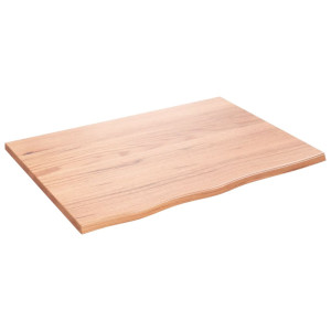 Estante de pared madera de roble tratada marrón claro 80x60x2cm D