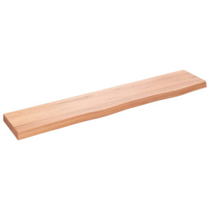 Estante de pared madera roble tratada marrón claro 100x20x4 cm D