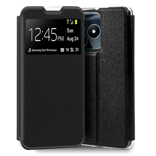 Funda COOL Flip Cover para Realme C53 / C51 / Note 50 Liso Negro D