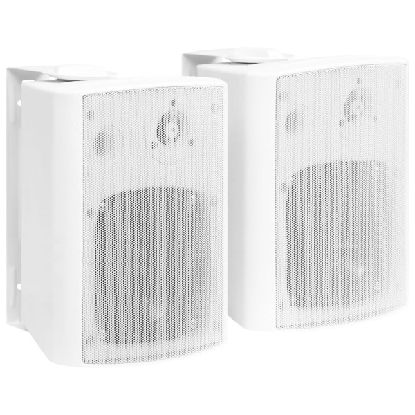 Alto-falantes estéreo de parede 2 unidades brancos internos externos 100 W D