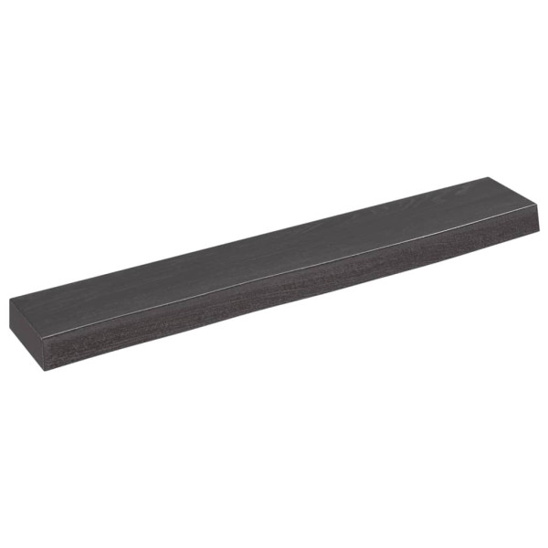 Estante de pared madera de roble tratada gris oscuro 60x10x4 cm D