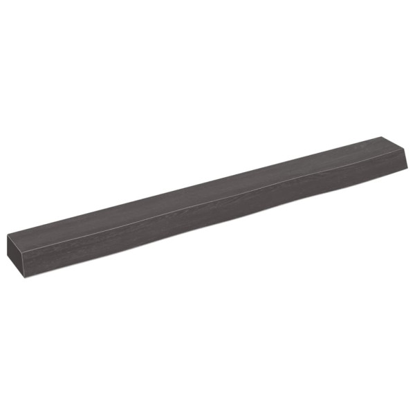 Estante de pared madera de roble tratada gris oscuro 100x10x6cm D