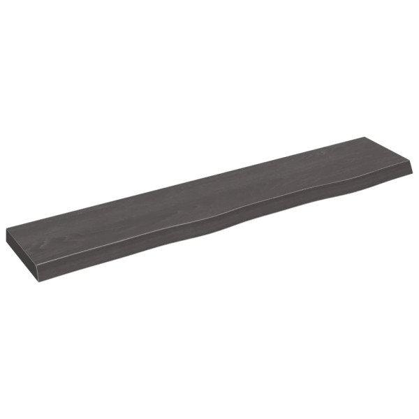 Estante de pared madera de roble tratada gris oscuro 100x20x4cm D