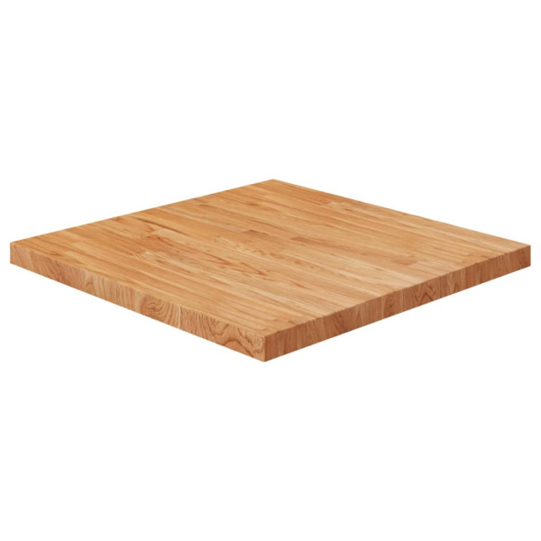 Tabela de mesa quadrada madeira de carvalho castanho claro 70x70x4 cm D