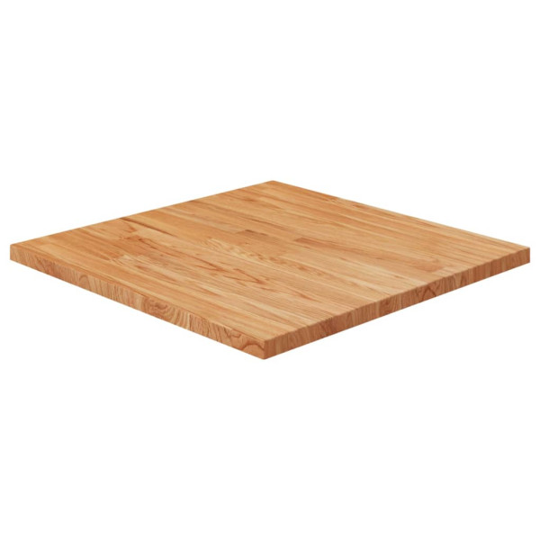 Tampo de mesa quadrado em madeira de carvalho castanho claro 60x60x2,5 cm D