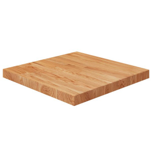 Tablero de mesa cuadrada madera roble marrón claro 50x50x4 cm D