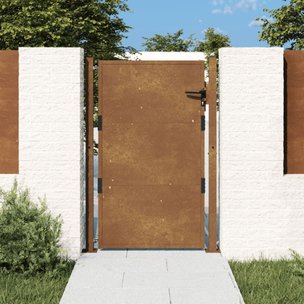 Puerta de jardín acero corten 105x130 cm D