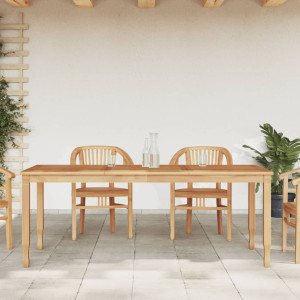 Mesa de comedor de jardín madera maciza de teca 200x90x75 cm D