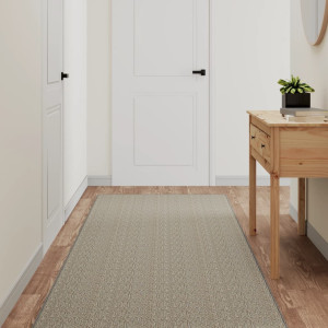 Tapete de corredor em sisal prateado 80x250 cm D