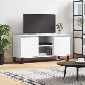 Mueble de TV madera de ingeniería blanco 104x35x50 cm D
