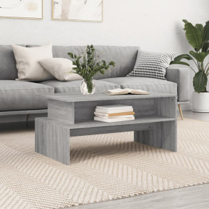 Mesa de centro madera de ingeniería gris Sonoma 90x55x42.5 cm D