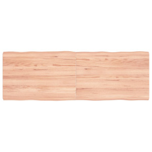 Tablero mesa madera tratada roble borde natural 120x40x4 cm D
