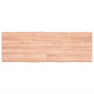 Tablero mesa madera tratada roble borde natural 120x40x6 cm D