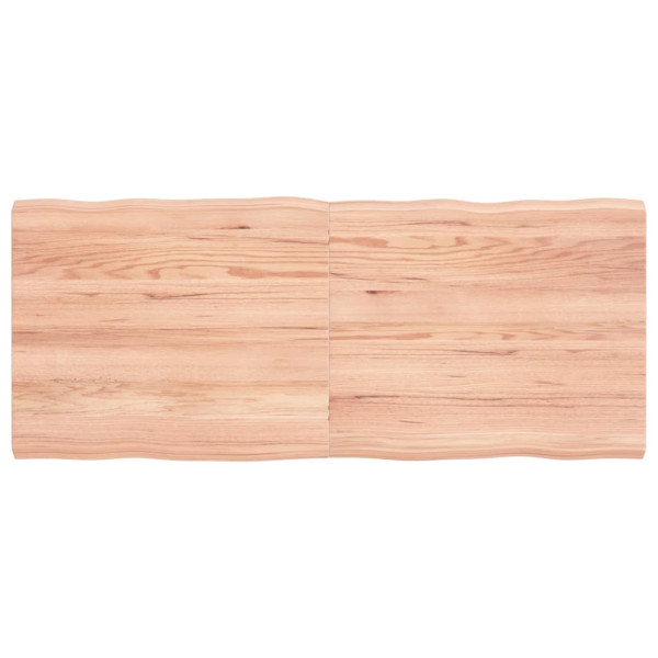 Tablero mesa madera tratada roble borde natural 120x50x4 cm D