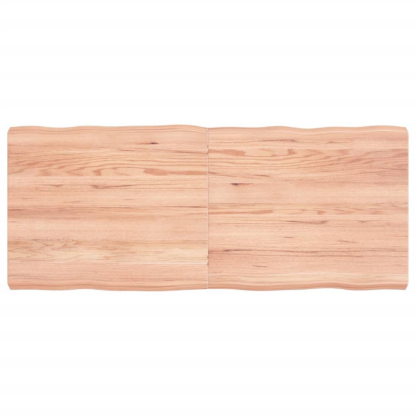 Tampo de mesa em madeira de carvalho tratada com rebordo natural 120x50x6 cm D