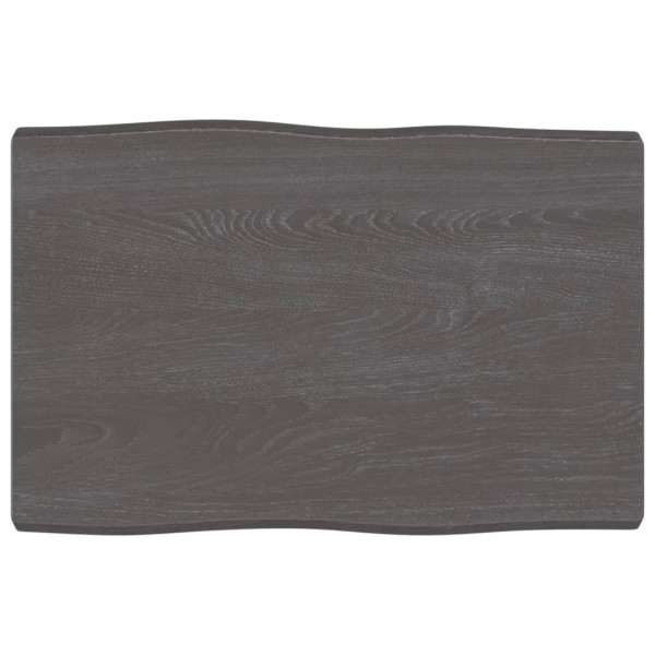 Tabela mesa madeira tratada bordo de carvalho natural cinza 60x40x4 cm D