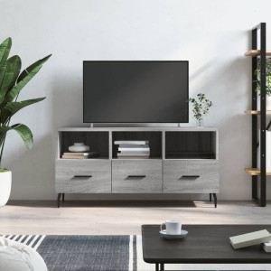 Mueble de TV madera de ingeniería gris Sonoma 102x36x50 cm D