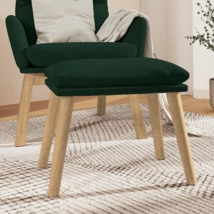 Reposapiés de terciopelo verde oscuro 45x29.5x35 cm D