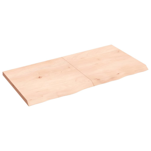 Estante de pared madera maciza de roble sin tratar 120x60x4 cm D