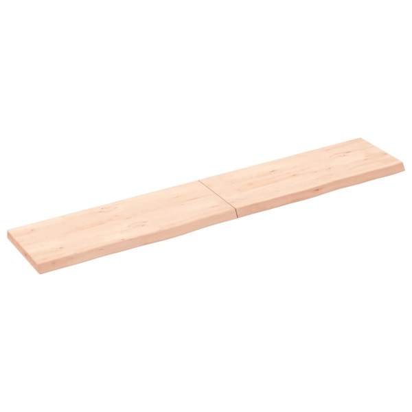 Estante de pared madera maciza de roble sin tratar 160x30x4 cm D