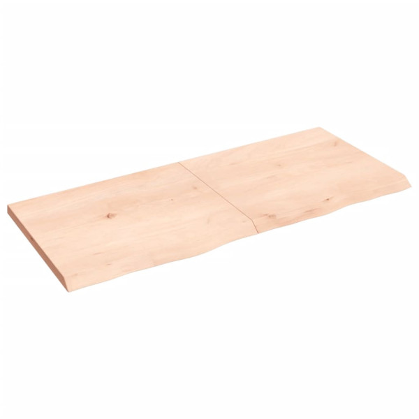 Estante de pared madera maciza de roble sin tratar 140x60x4 cm D