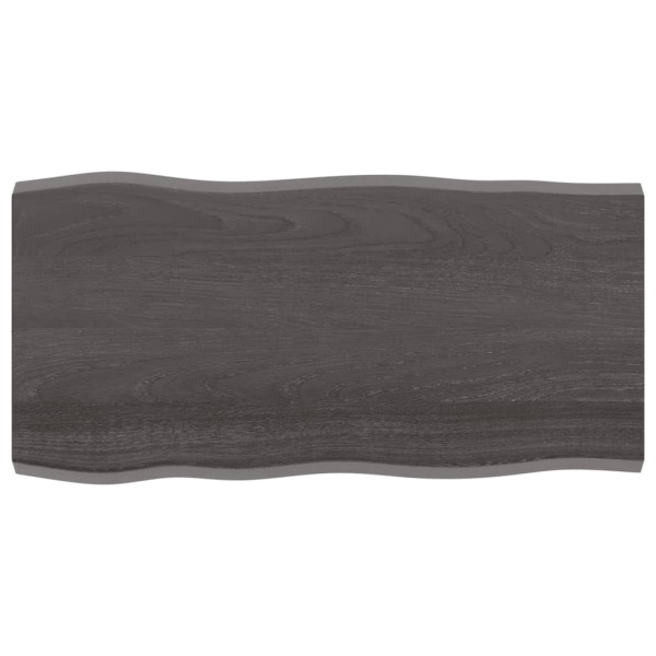 Tabela mesa madeira tratada bordo de carvalho natural cinza 100x50x4cm D