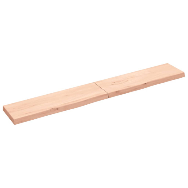 Estante de pared madera maciza de roble sin tratar 200x30x6 cm D