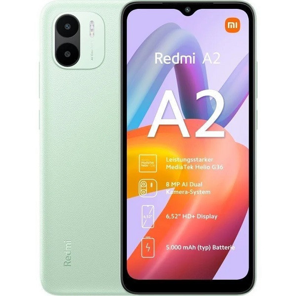 Smartphone xiaomi redmi a2 3gb/ 64gb/ 6.52'/ verde claro D