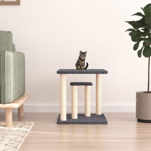 Postes rascadores para gatos con plataformas gris oscuro 50 cm D