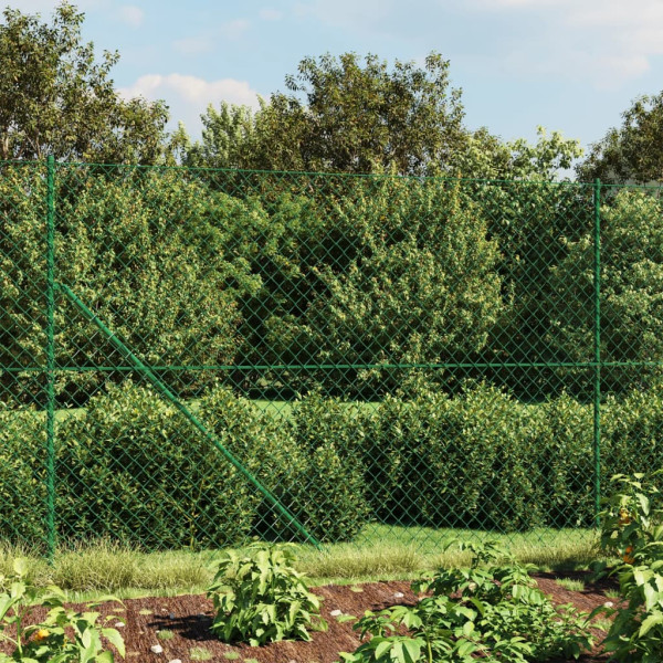 Cerca de alambre con pinchos de anclaje verde 2.2x10 m D