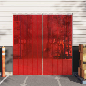 Faixa de cortina de porta de PVC vermelho 200x1,6 mm 10 m D