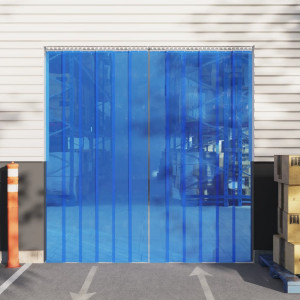 Tira de cortina para puertas PVC azul 300x2.6 mm 10 m D