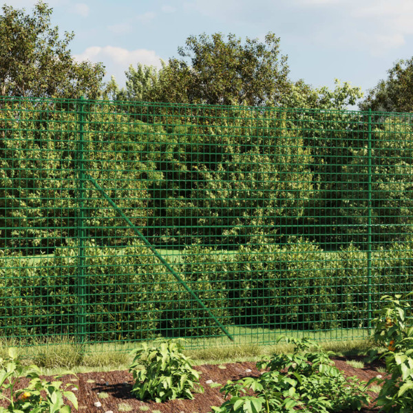 Cerca de alambre con pinchos de anclaje verde 1.8x25 m D