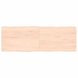 Tablero de mesa madera maciza roble borde natural 120x40x4 cm D
