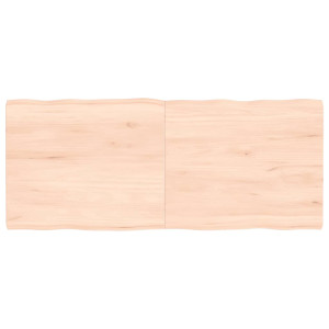 Tablero de mesa madera maciza roble borde natural 120x50x4 cm D
