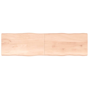Tablero de mesa madera maciza roble borde natural 220x60x4 cm D