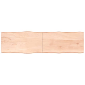 Tablero de mesa madera maciza roble borde natural 220x60x6 cm D