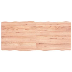Tablero mesa madera tratada roble borde natural 140x60x4 cm D