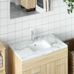 Lavabo cerâmico branco rectangular 39x30x18.5 cm D