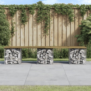 Banco de jardim design gaviões madeira de pinho impregnada 203x31x42cm D