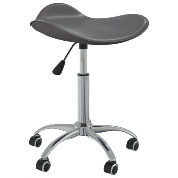 Cadeira de escritório de couro sintético cinza D