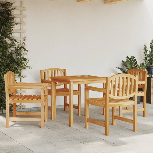 Sillas de jardín 4 uds madera maciza de teca 58x59x88 cm D