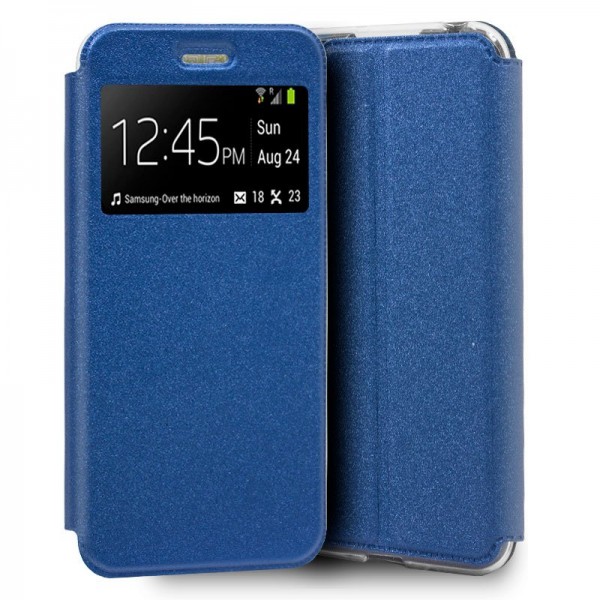 Funda Flip Cover Xiaomi Mi 9 Lite Liso Azul D