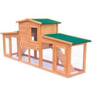 Casa de animales pequeños jaula conejera con tejados madera D