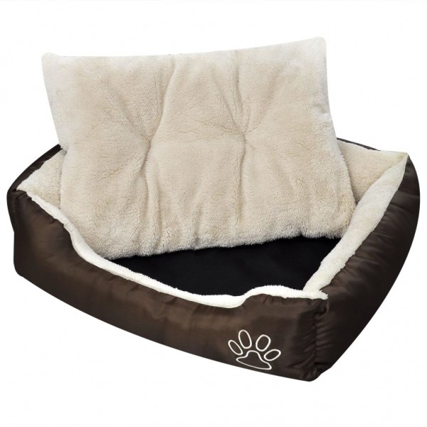 Cama de cão com almofada acolchada tamanho M D